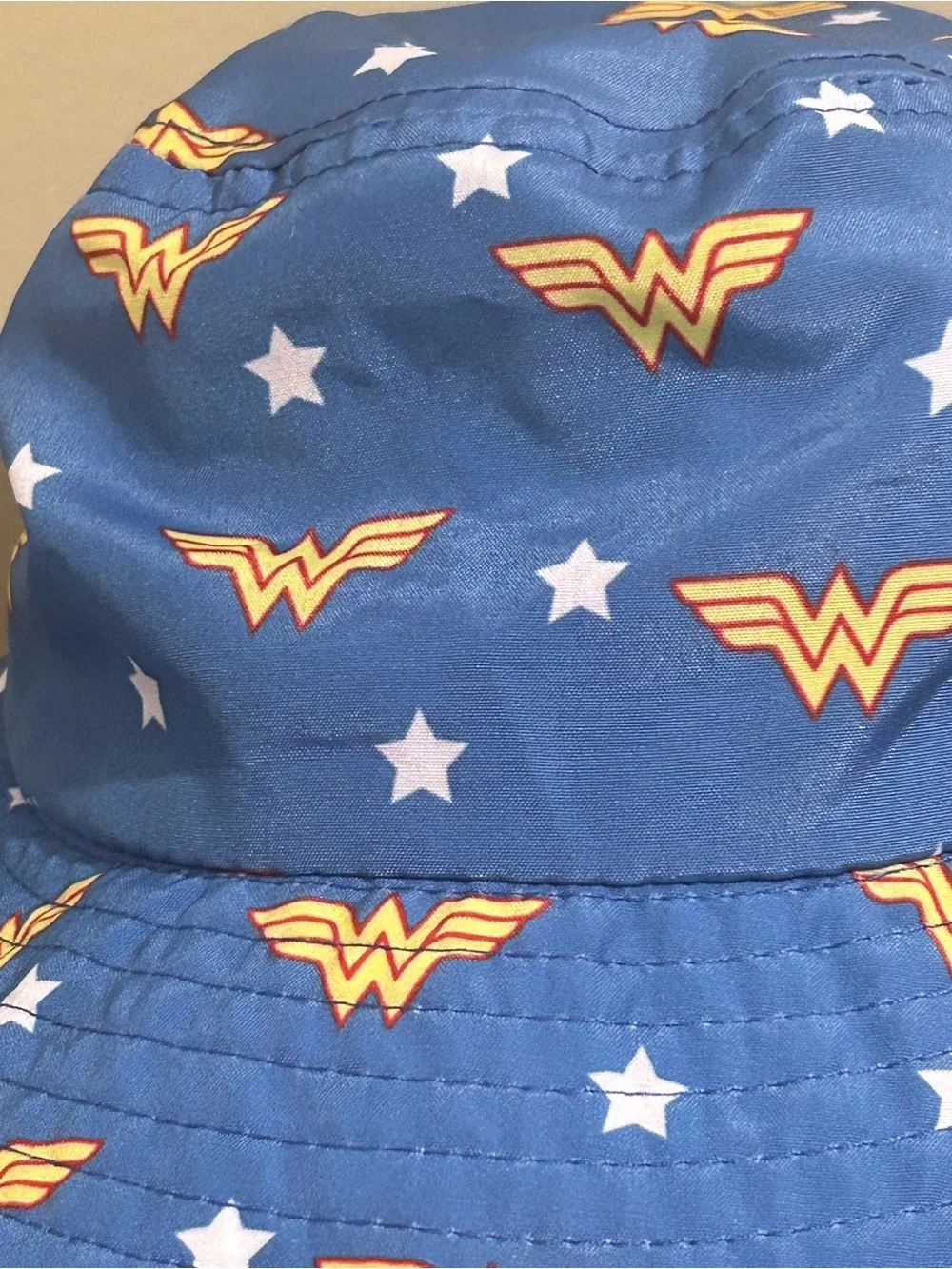 DC Comics Wonder Woman Bucket Hat Youth Kids Blue Stars Sun Cap Midwest